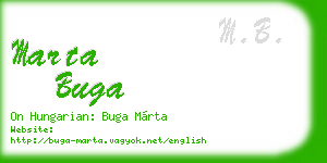marta buga business card